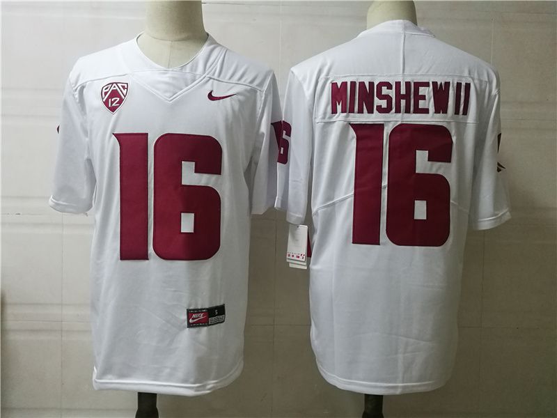 Men Washington State Cougars #16 Minshewii White 2025 Nike Limited NCAA Jersey